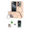 MARSİLYAN™- iPhone 16 Pro Max Kılıf Çekirdek Klasik - Siyah 360 Mat Full Body Arka Koruyucu + Raze Metal Kamera Lens - NLGY