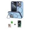 MARSİLYAN™- iPhone 16 Pro Max Kılıf Çekirdek Klasik - Siyah 360 Mat Full Body Arka Koruyucu + Raze Metal Kamera Lens - NLGY
