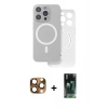 MARSİLYAN™- iPhone 16 Pro Max Kılıf Çekirdek Klasik - Siyah 360 Mat Full Body Arka Koruyucu + Pers Alüminyum Kamera Lens - CLTM