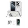 MARSİLYAN™- iPhone 16 Pro Max Kılıf Çekirdek Klasik - Siyah 360 Mat Full Body Arka Koruyucu + Pers Alüminyum Kamera Lens - GS