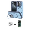 MARSİLYAN™- iPhone 16 Pro Max Kılıf Çekirdek Klasik - Siyah 360 Mat Full Body Arka Koruyucu + Pers Alüminyum Kamera Lens - GS