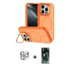 MARSİLYAN™- iPhone 16 Pro Max Kılıf Çekirdek Klasik - Siyah 360 Mat Full Body Arka Koruyucu + Pers Alüminyum Kamera Lens - GS