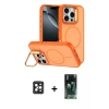 MARSİLYAN™- iPhone 16 Pro Max Kılıf Çekirdek Klasik - Siyah 360 Mat Full Body Arka Koruyucu + PVD Metal Kamera Lens - SH