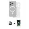 MARSİLYAN™- iPhone 16 Pro Max Kılıf Çekirdek Klasik - Siyah 360 Mat Full Body Arka Koruyucu + Siyah PVD Metal Kamera Lens