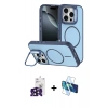MARSİLYAN™- iPhone 16 Pro Max Kılıf Çekirdek Klasik - Siyah 3D Antistatik Cam Ekran Koruyucu + Bilvis Titan Kamera Lens - SH