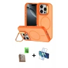 MARSİLYAN™- iPhone 16 Pro Max Kılıf Çekirdek Klasik - Siyah 3D Antistatik Cam Ekran Koruyucu + Raze Metal Kamera Lens - CLTM