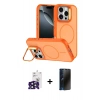 MARSİLYAN™- iPhone 16 Pro Max Kılıf Çekirdek Klasik - Siyah 3D Antistatik Hayalet Cam Ekran Koruyucu + Bilvis Titan Kamera Lens - SH