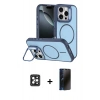 MARSİLYAN™- iPhone 16 Pro Max Kılıf Çekirdek Klasik - Siyah 3D Antistatik Hayalet Cam Ekran Koruyucu + PVD Metal Kamera Lens - SH
