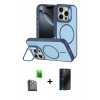 MARSİLYAN™- iPhone 16 Pro Max Kılıf Çekirdek Klasik - Siyah 3D Antistatik Hayalet Cam Ekran Koruyucu + Raze Metal Kamera Lens - SH