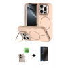 MARSİLYAN™- iPhone 16 Pro Max Kılıf Çekirdek Klasik - Siyah 3D Antistatik Hayalet Cam Ekran Koruyucu + Raze Metal Kamera Lens - NLGY