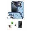 MARSİLYAN™- iPhone 16 Pro Max Kılıf Çekirdek Klasik - Siyah 3D Antistatik Hayalet Cam Ekran Koruyucu + Raze Metal Kamera Lens - NLGY