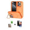 MARSİLYAN™- iPhone 16 Pro Max Kılıf Çekirdek Klasik - Siyah 3D Antistatik Mat Seramik Nano Ekran Koruyucu + Raze Metal Kamera Lens - CLTM