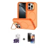 MARSİLYAN™- iPhone 16 Pro Max Kılıf Çekirdek Klasik - Siyah 3D Antistatik Mat Seramik Nano Ekran Koruyucu + Bilvis Titan Kamera Lens - SH