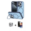 MARSİLYAN™- iPhone 16 Pro Max Kılıf Çekirdek Klasik - Siyah 3D Antistatik Mat Seramik Nano Ekran Koruyucu + Pers Alüminyum Kamera Lens - GI