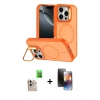 MARSİLYAN™- iPhone 16 Pro Max Kılıf Çekirdek Klasik - Siyah 3D Antistatik Mat Seramik Nano Ekran Koruyucu + Raze Metal Kamera Lens - NLGY