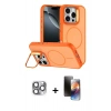 MARSİLYAN™- iPhone 16 Pro Max Kılıf Çekirdek Klasik - Siyah 3D Antistatik Mat Seramik Nano Ekran Koruyucu + Pers Alüminyum Kamera Lens - GI