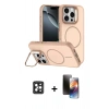MARSİLYAN™- iPhone 16 Pro Max Kılıf Çekirdek Klasik - Siyah 3D Antistatik Mat Seramik Nano Ekran Koruyucu + Siyah PVD Metal Kamera Lens