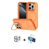 MARSİLYAN™- iPhone 16 Pro Max Kılıf Çekirdek Klasik - Siyah 3D Antistatik Seramik Nano Ekran Koruyucu + Pers Alüminyum Kamera Lens - GS