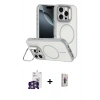 MARSİLYAN™- iPhone 16 Pro Max Kılıf Çekirdek Klasik - Siyah Bilvis 3D Cam Ekran Koruyucu + Bilvis Titan Kamera Lens - GS