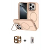 MARSİLYAN™- iPhone 16 Pro Max Kılıf Çekirdek Klasik - Siyah Bilvis 3D Cam Ekran Koruyucu + Çöl Titanyum Pers Alüminyum Kamera Lens