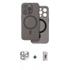 MARSİLYAN™- iPhone 16 Pro Max Kılıf Çekirdek Klasik - Siyah Bilvis 3D Cam Ekran Koruyucu + Pers Alüminyum Kamera Lens - GS