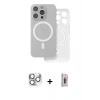 MARSİLYAN™- iPhone 16 Pro Max Kılıf Çekirdek Klasik - Siyah Bilvis 3D Cam Ekran Koruyucu + Pers Alüminyum Kamera Lens - GS