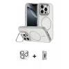 MARSİLYAN™- iPhone 16 Pro Max Kılıf Çekirdek Klasik - Siyah Bilvis 3D Cam Ekran Koruyucu + Pers Alüminyum Kamera Lens - GS