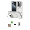 MARSİLYAN™- iPhone 16 Pro Max Kılıf Çekirdek Klasik - Siyah Bilvis 3D Cam Ekran Koruyucu + Raze Metal Kamera Lens - CLTM