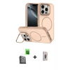 MARSİLYAN™- iPhone 16 Pro Max Kılıf Çekirdek Klasik - Siyah Bilvis 3D Cam Ekran Koruyucu + Raze Metal Kamera Lens - SH