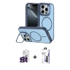 MARSİLYAN™- iPhone 16 Pro Max Kılıf Çekirdek Klasik - Siyah Bilvis 3X AR Hayalet Cam Ekran Koruyucu + Bilvis Titan Kamera Lens - SH