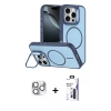 MARSİLYAN™- iPhone 16 Pro Max Kılıf Çekirdek Klasik - Siyah Bilvis 3X AR Hayalet Cam Ekran Koruyucu + Pers Alüminyum Kamera Lens - GS