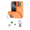 MARSİLYAN™- iPhone 16 Pro Max Kılıf Çekirdek Klasik - Siyah Bilvis 3X AR Hayalet Cam Ekran Koruyucu + Raze Metal Kamera Lens - BZ