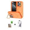 MARSİLYAN™- iPhone 16 Pro Max Kılıf Çekirdek Klasik - Siyah Bilvis 3X AR Hayalet Cam Ekran Koruyucu + Raze Metal Kamera Lens - CLTM
