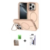 MARSİLYAN™- iPhone 16 Pro Max Kılıf Çekirdek Klasik - Siyah Bilvis 3X AR Hayalet Cam Ekran Koruyucu + Raze Metal Kamera Lens - CLTM