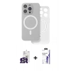 MARSİLYAN™- iPhone 16 Pro Max Kılıf Çekirdek Klasik - Siyah Bilvis 3X AR HD Cam Ekran Koruyucu + Bilvis Titan Kamera Lens - GS