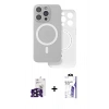 MARSİLYAN™- iPhone 16 Pro Max Kılıf Çekirdek Klasik - Siyah Bilvis 3X AR HD Cam Ekran Koruyucu + Bilvis Titan Kamera Lens - SH