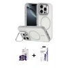 MARSİLYAN™- iPhone 16 Pro Max Kılıf Çekirdek Klasik - Siyah Bilvis 3X AR HD Cam Ekran Koruyucu + Bilvis Titan Kamera Lens - GS