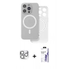MARSİLYAN™- iPhone 16 Pro Max Kılıf Çekirdek Klasik - Siyah Bilvis 3X AR HD Cam Ekran Koruyucu + Pers Alüminyum Kamera Lens - GS