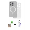 MARSİLYAN™- iPhone 16 Pro Max Kılıf Çekirdek Klasik - Siyah Bilvis 3X AR HD Cam Ekran Koruyucu + Raze Metal Kamera Lens - CLTM