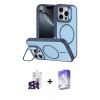 MARSİLYAN™- iPhone 16 Pro Max Kılıf Çekirdek Klasik - Siyah Bilvis 5in1 3D Magic Cam Ekran Koruyucu + Bilvis Titan Kamera Lens - SH
