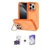 MARSİLYAN™- iPhone 16 Pro Max Kılıf Çekirdek Klasik - Siyah Bilvis 5in1 3D Magic Cam Ekran Koruyucu + Bilvis Titan Kamera Lens - SH