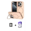 MARSİLYAN™- iPhone 16 Pro Max Kılıf Çekirdek Klasik - Siyah Bilvis 5in1 3D Magic Cam Ekran Koruyucu + PVD Metal Kamera Lens - GS