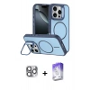 MARSİLYAN™- iPhone 16 Pro Max Kılıf Çekirdek Klasik - Siyah Bilvis 5in1 3D Magic Cam Ekran Koruyucu + Pers Alüminyum Kamera Lens - GI