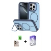 MARSİLYAN™- iPhone 16 Pro Max Kılıf Çekirdek Klasik - Siyah Bilvis 5in1 3D Magic Cam Ekran Koruyucu + Raze Metal Kamera Lens - NLGY