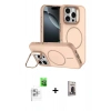 MARSİLYAN™- iPhone 16 Pro Max Kılıf Çekirdek Klasik - Siyah Bilvis Hayalet Cam Ekran Koruyucu + Raze Metal Kamera Lens - BZ