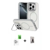 MARSİLYAN™- iPhone 16 Pro Max Kılıf Çekirdek Klasik - Siyah Bilvis Hayalet Cam Ekran Koruyucu + Raze Metal Kamera Lens - BZ