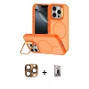MARSİLYAN™- iPhone 16 Pro Max Kılıf Çekirdek Klasik - Siyah Bilvis Hayalet Cam Ekran Koruyucu + Pers Alüminyum Kamera Lens - CLTM