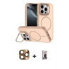 MARSİLYAN™- iPhone 16 Pro Max Kılıf Çekirdek Klasik - Siyah Bilvis Hayalet Cam Ekran Koruyucu + Pers Alüminyum Kamera Lens - CLTM