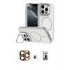 MARSİLYAN™- iPhone 16 Pro Max Kılıf Çekirdek Klasik - Siyah Bilvis Hayalet Cam Ekran Koruyucu + Pers Alüminyum Kamera Lens - CLTM