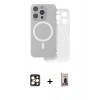 MARSİLYAN™- iPhone 16 Pro Max Kılıf Çekirdek Klasik - Siyah Bilvis Hayalet Cam Ekran Koruyucu + PVD Metal Kamera Lens - GD